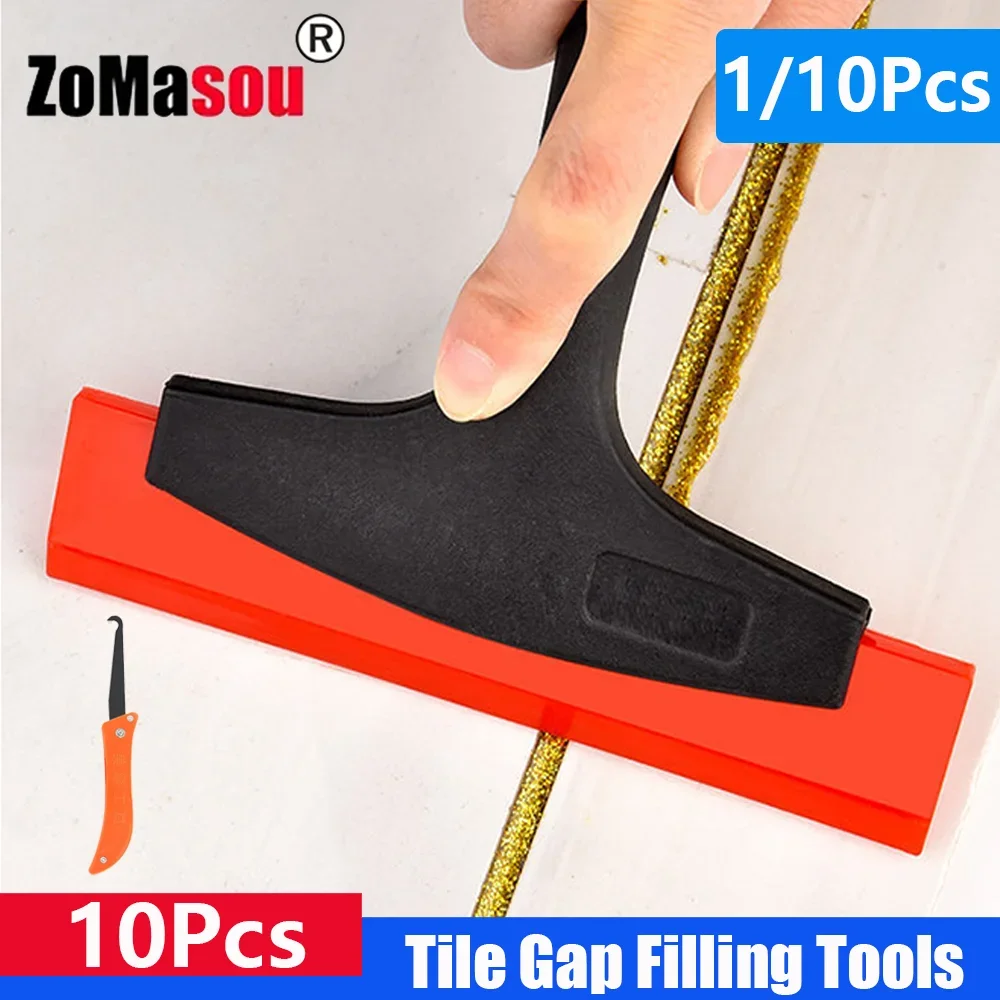 1-10Pc Multifunction Tile Gap Filling Cleaning Scraper Shovel Grout for Car Film Glass Snow Ice Trowel Remover Construction Tool