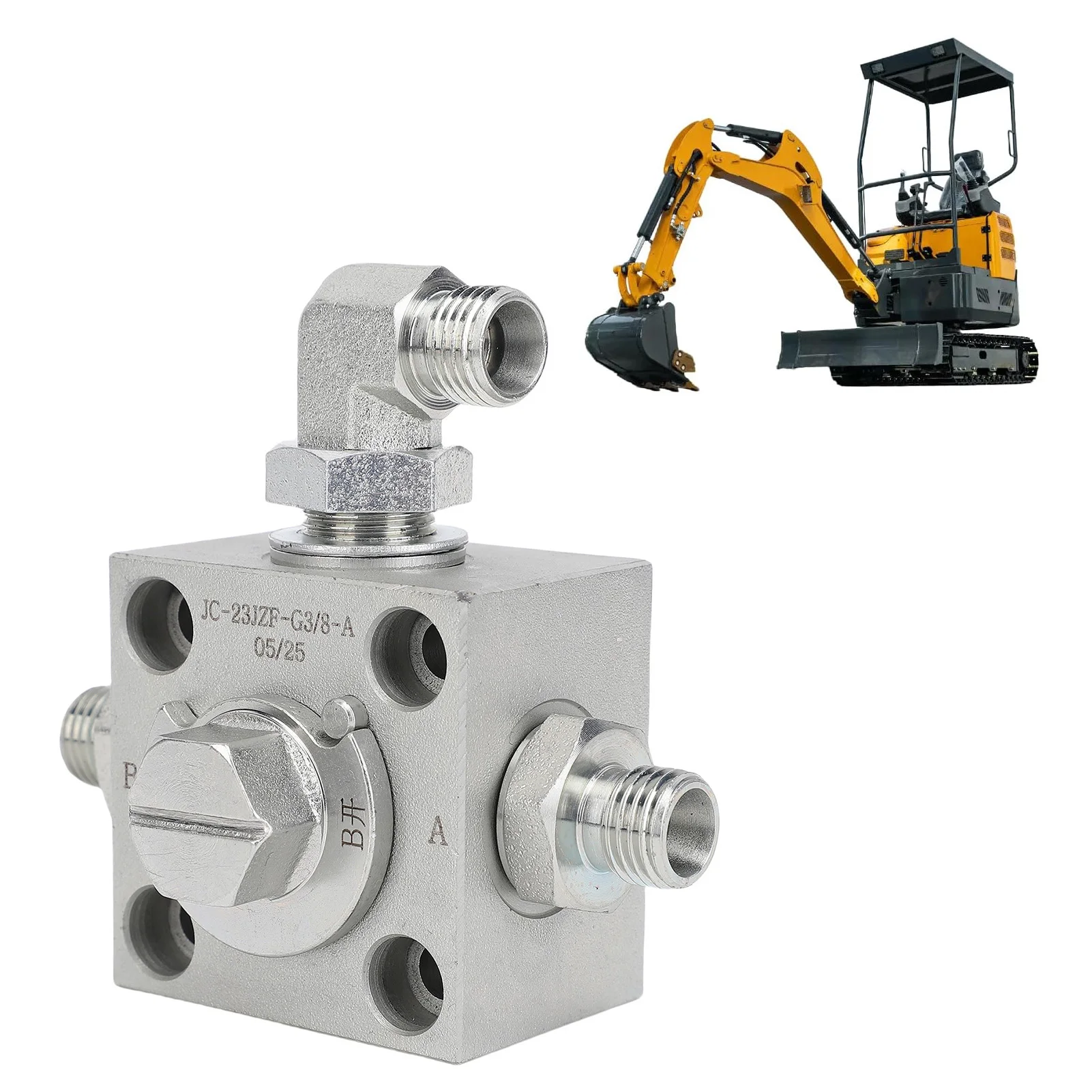 

Трехходовой переключающий клапан для мини-экскаватора, запасные части дроссельной заслонки с гидравлическими аксессуарами и винтами