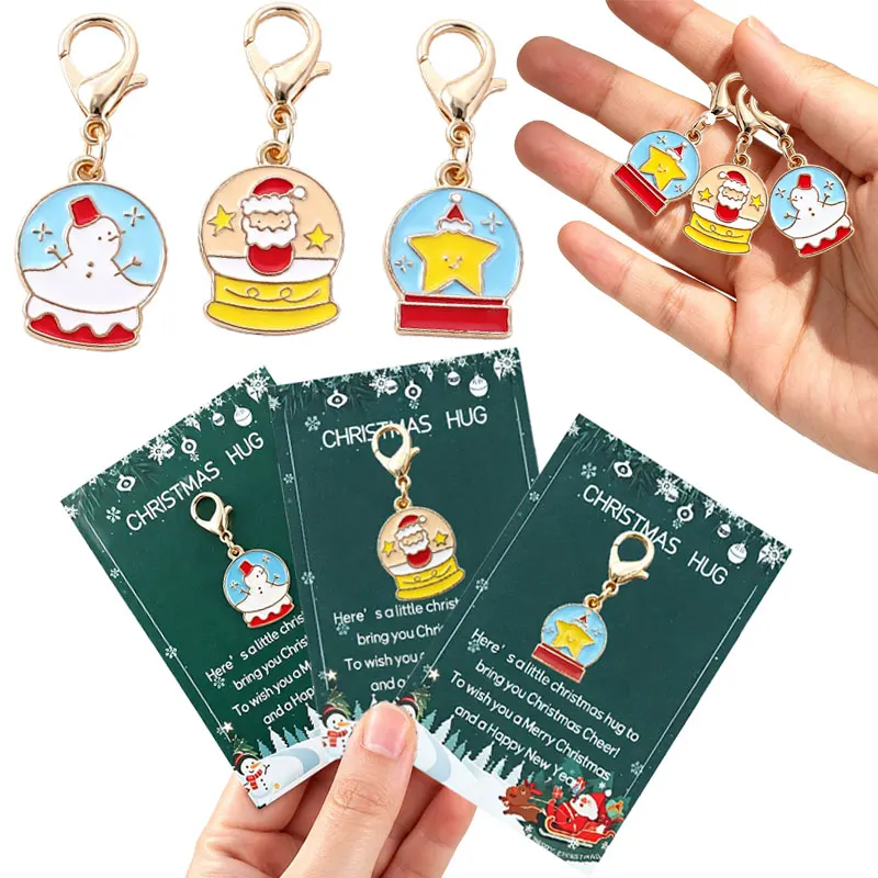 3pc Mini Gift for Christmas-Themed Keychain, with Designs Such As Santa Claus Snowman Star, As Small Gifts for Suitable As Smal