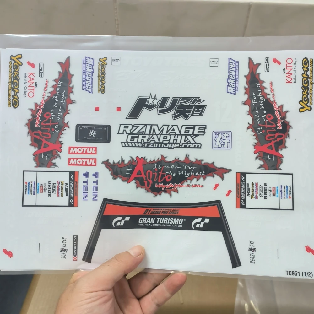 Yokomo Drift Stickers Decals fit for On Road Body RC Car 1/10 scale