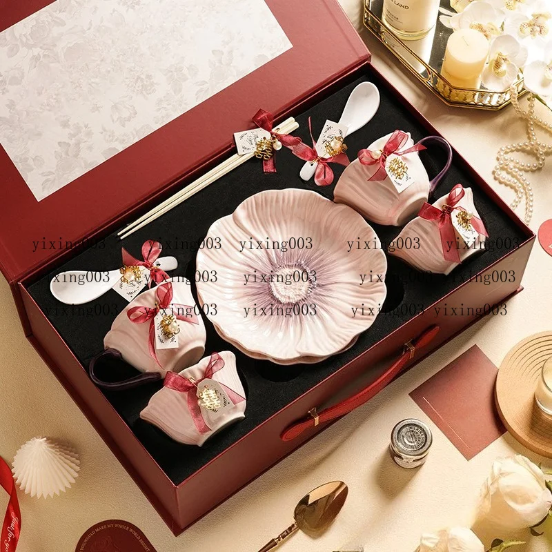 Tableware Set Gift Box, Practical Wedding Engagement Present for Newlyweds Brides Bridesmaids