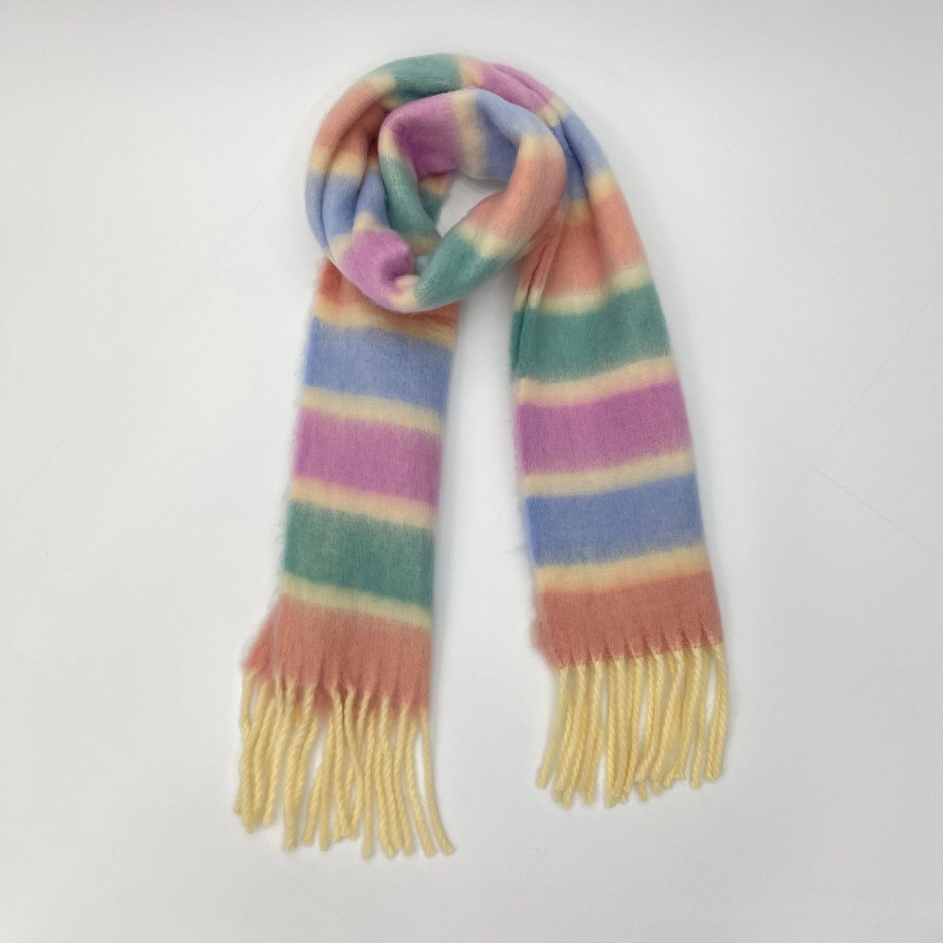 

Fashionable and versatile winter style thickened warm scarf shawl college style thickened extended style