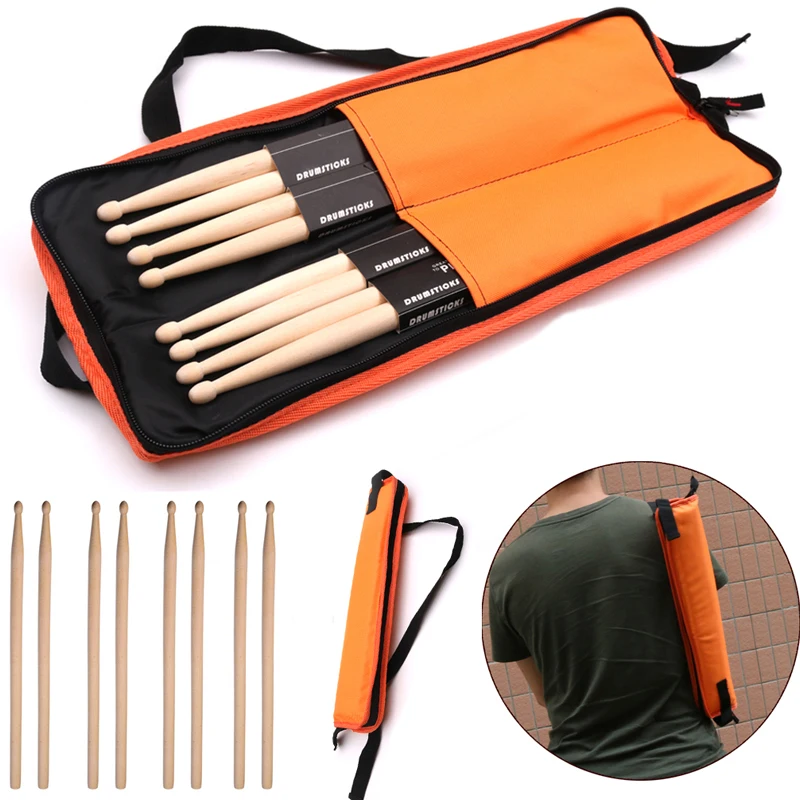 1pc Drum Stick Bag Shoulder Thickened Portable Drum Stick Bag 600D Oxford Waterproof Drum Stick Bag Customized Logo for Students