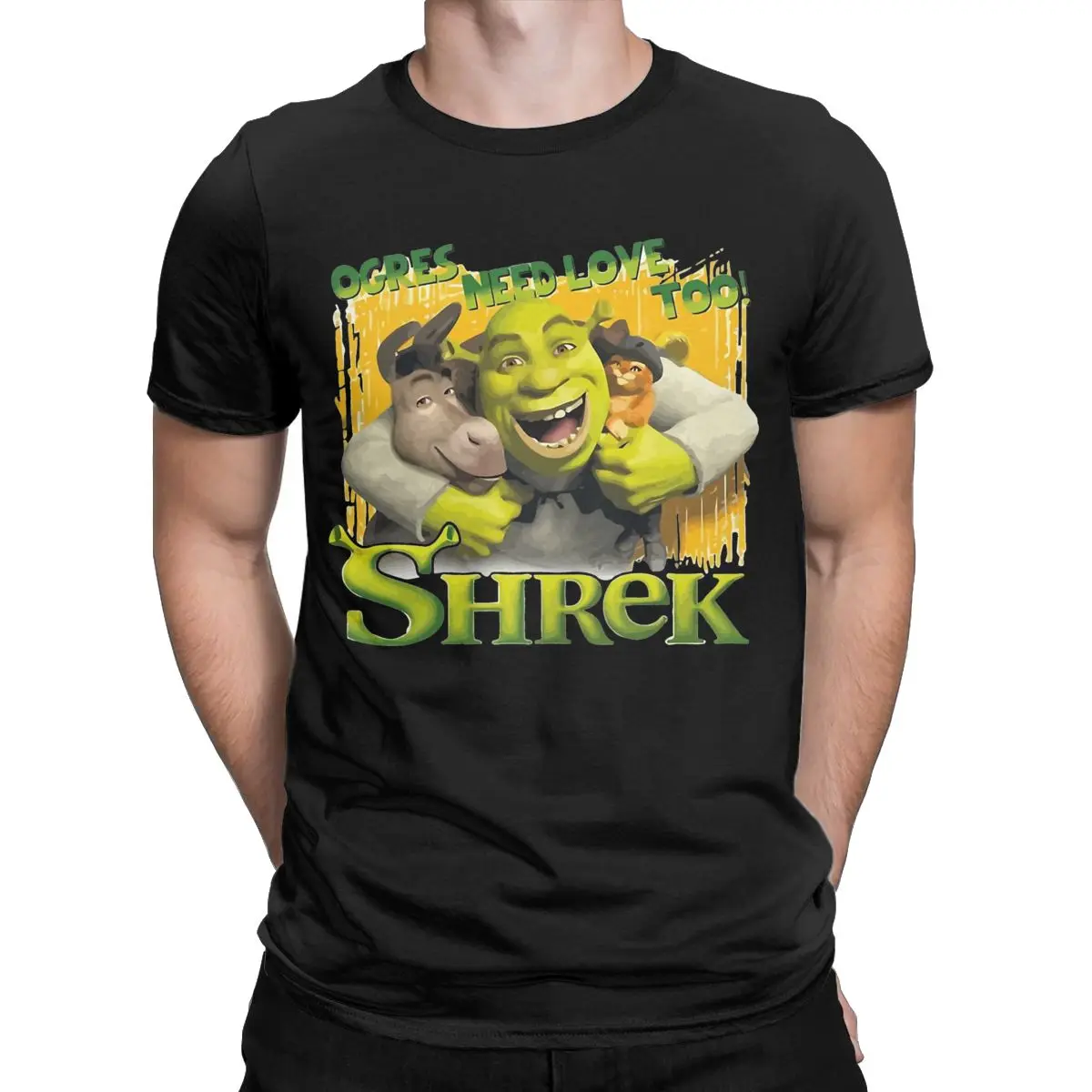 Summer Men Women\'s Sexy Shreks Meme Face Shirt Apparel Vintage 100% Cotton Funny Cartoon T Shirt Tee Clothing