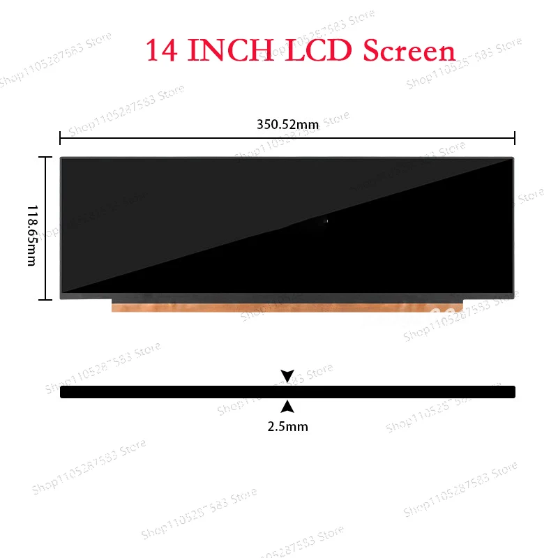 14 Zoll 3840x1100 Schlankes, Längliches LCD-Display 4K ADS Bildschirm NV140XTM-N52 eDP 30-Pin Typ-C HDMI Audio-Controller-Board