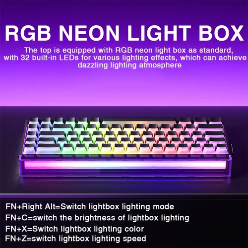 Imagen 2 del producto AULA HERO 68HE teclado con interruptor magnético RGB Teclado mecánico para juegos disparador rápido 8K retorno con cable Esports teclado personalizado