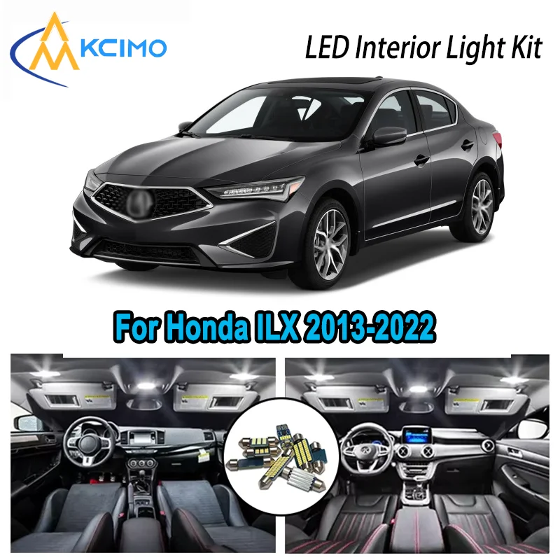 

For Honda ILX 2013-2022 2014 2015 2016 2017 Premium Bright LED Interior Dome Map Trunk Light Kit Car Led Lamps Canbus No Error
