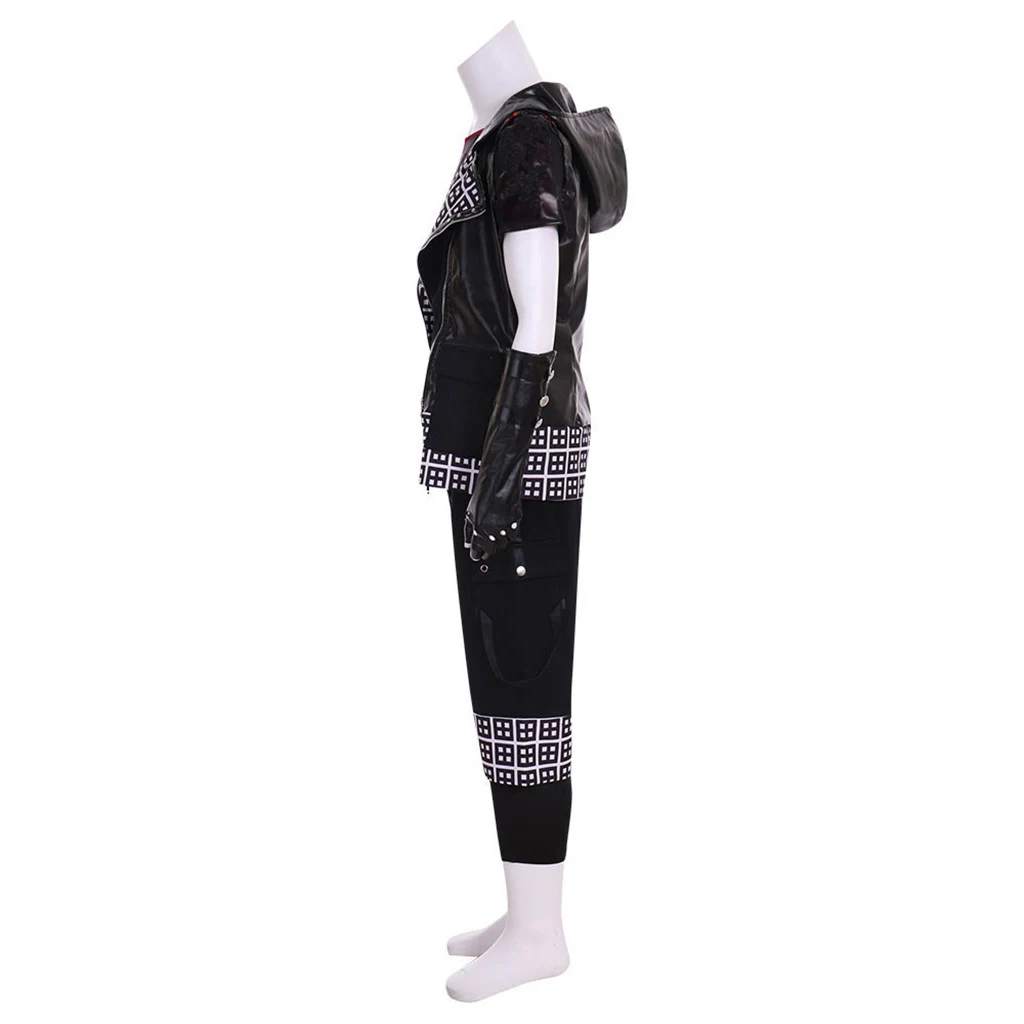 Yozora Game Cosplay Costume pour Homme, Veste Noire à Capuche Punk, Uniforme Trempé, Halloween, Carnaval, ixDéguisement, Streetwear