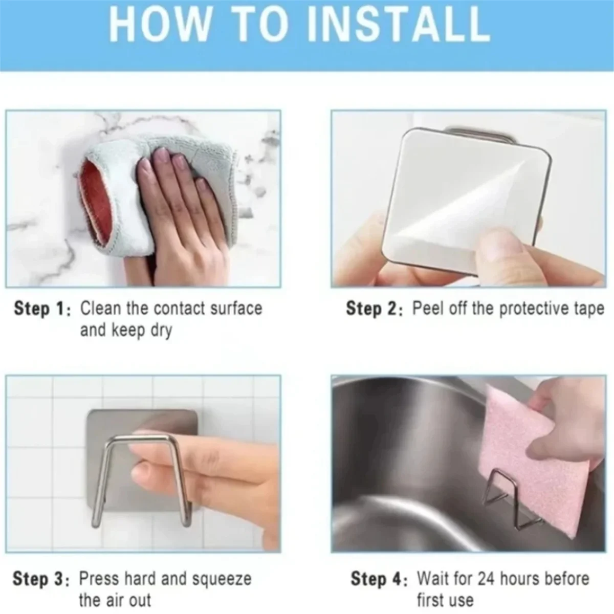 Soco-Free Esponja Dreno Rack, Rack De Armazenamento De Pano, Lã De Aço, Pia Rack