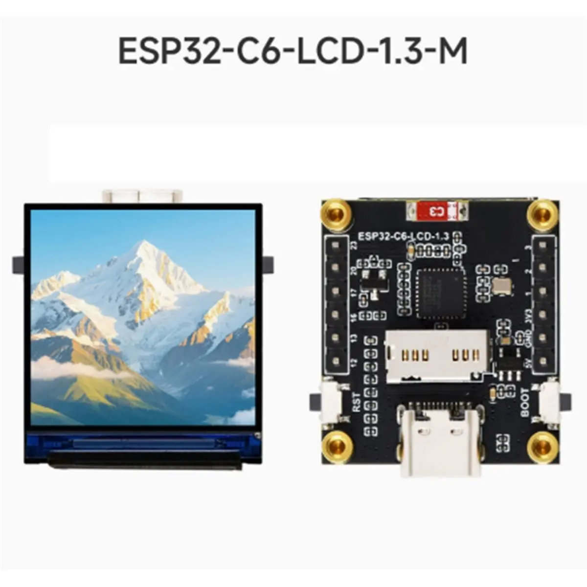 -C6-LCD-1.3-M 1.3 Inch LCD Display Development Board, 240x240 Resolution, Support & for IDE