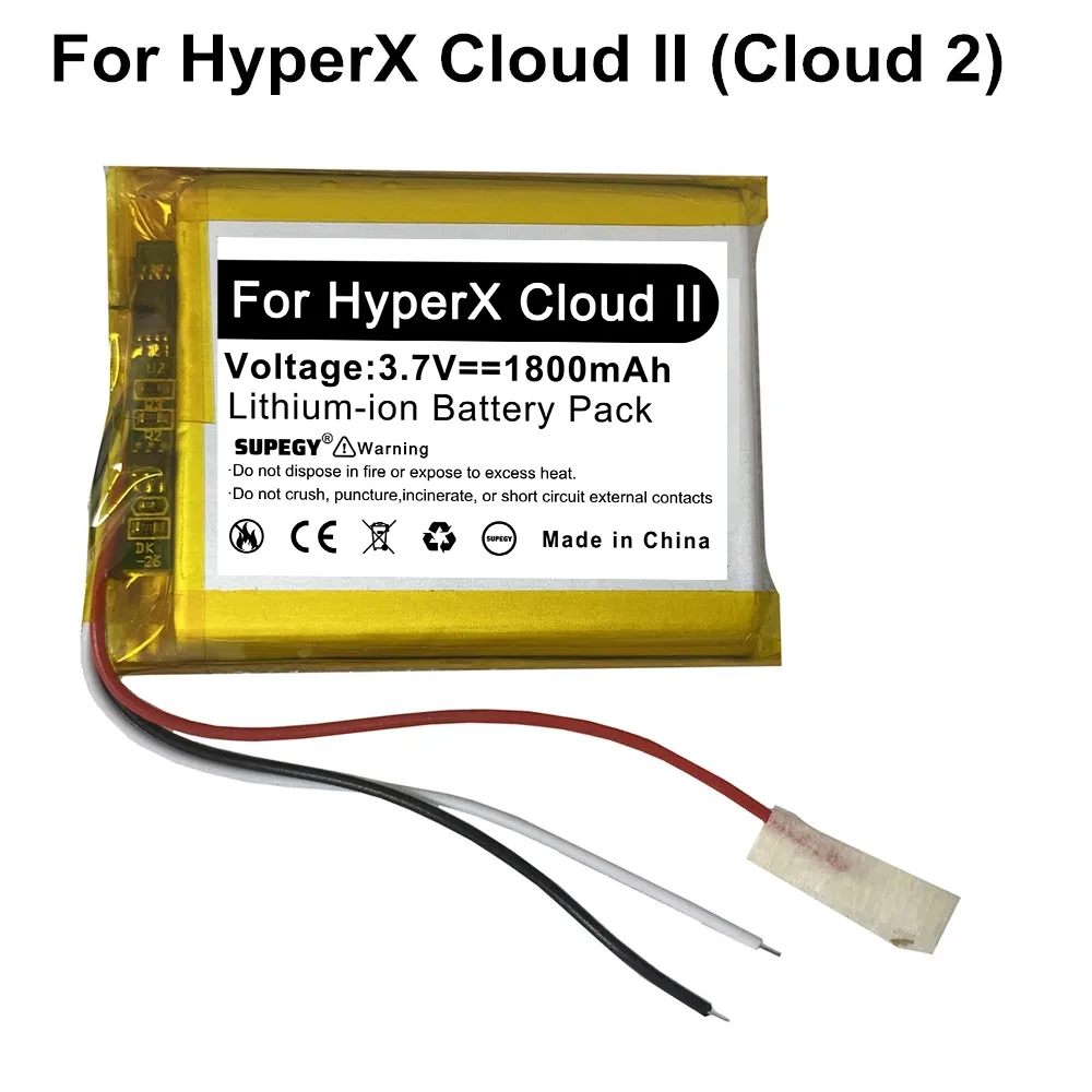 Replacement Wireless Gaming Headset Battery For HyperX Hyper X Cloud II III Cloud 2 3