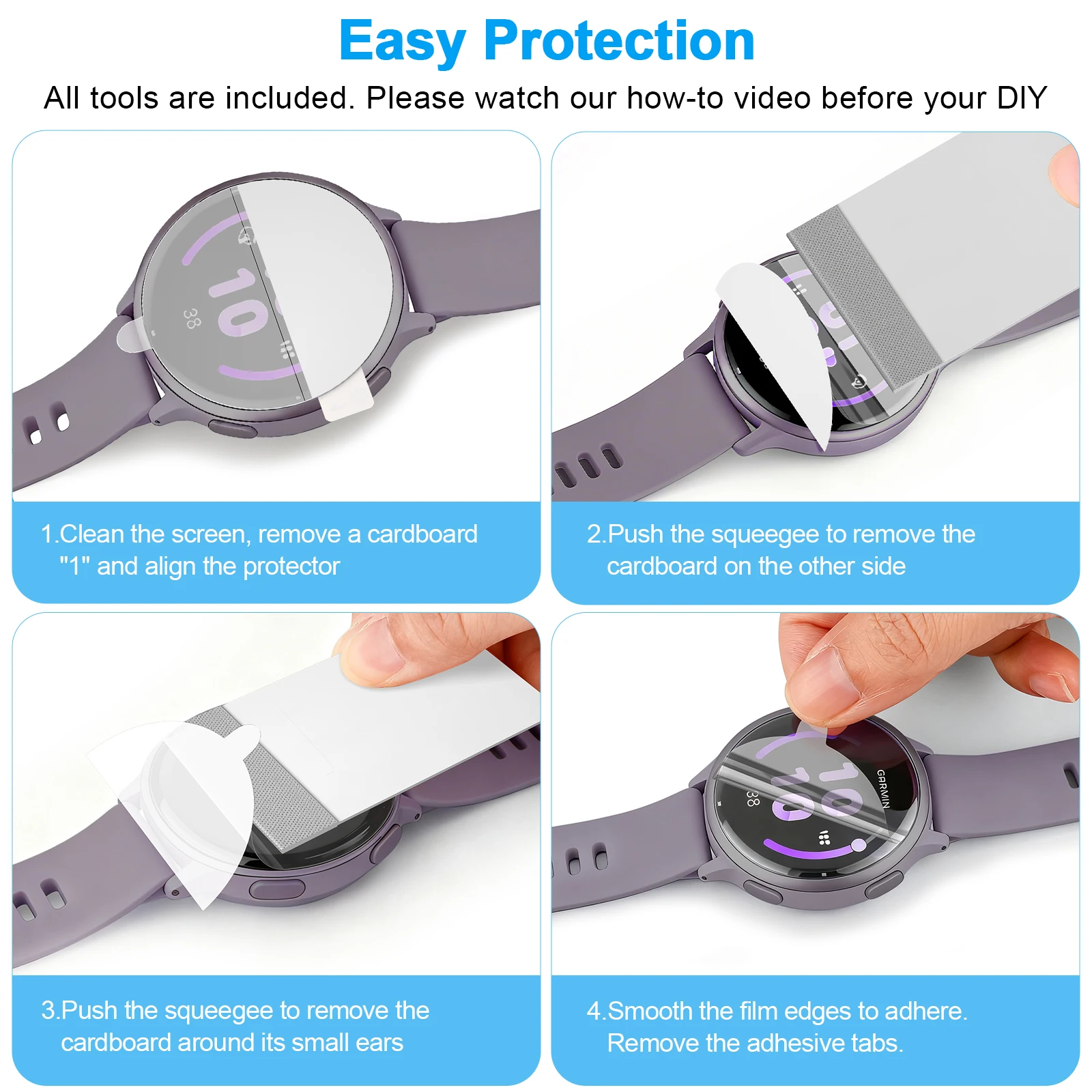 لينة واضحة طبقة رقيقة واقية ل Garmin Vivoactive 6 5 حامي الشاشة ساعة ذكية هيدروجيل فيلم ل Garmin Vivoactive 5 6 #6