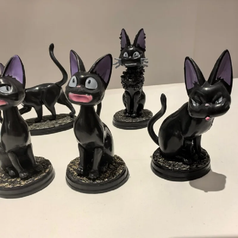 Figuras de Gato Jiji, Accesorios de Anime, Adorable Gato Mágico Negro, Decoración de Escritorio, Adorno para Pastel, Decoración de Mesa para el Hogar y la Oficina, para Fanáticos del Anime