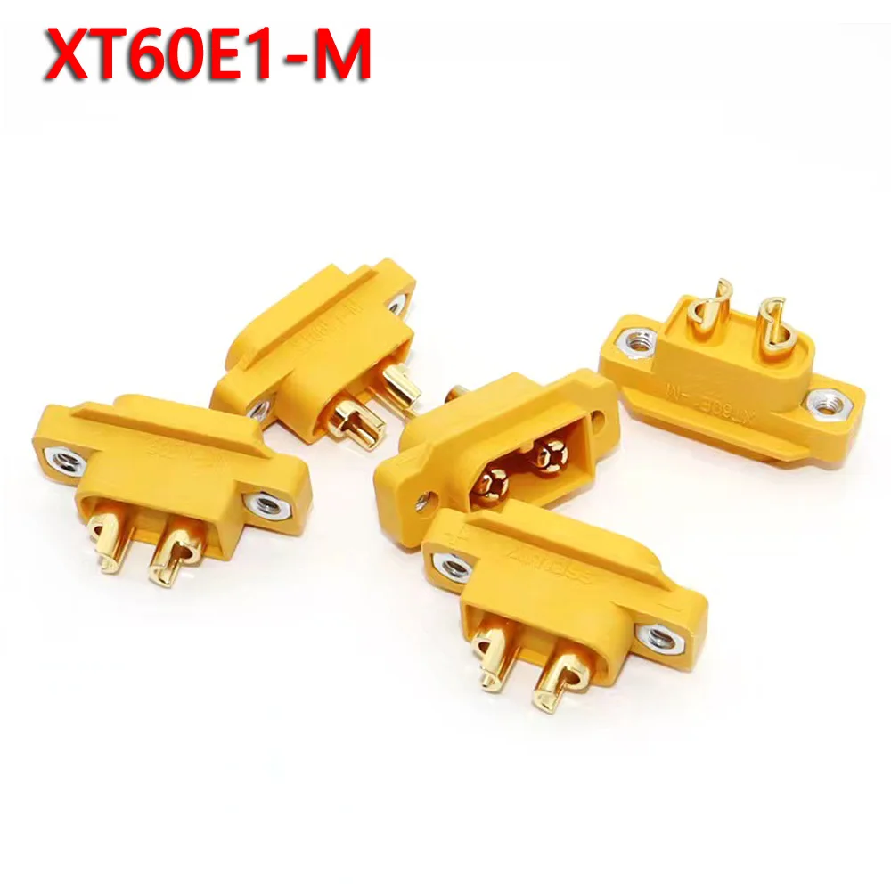 1-6pcs/lot XT60E-M XT60 Male Plug With Screws Connector For Racing Models/Multicopter Fixed Board/ DIY Spare Part Car Drone Toys