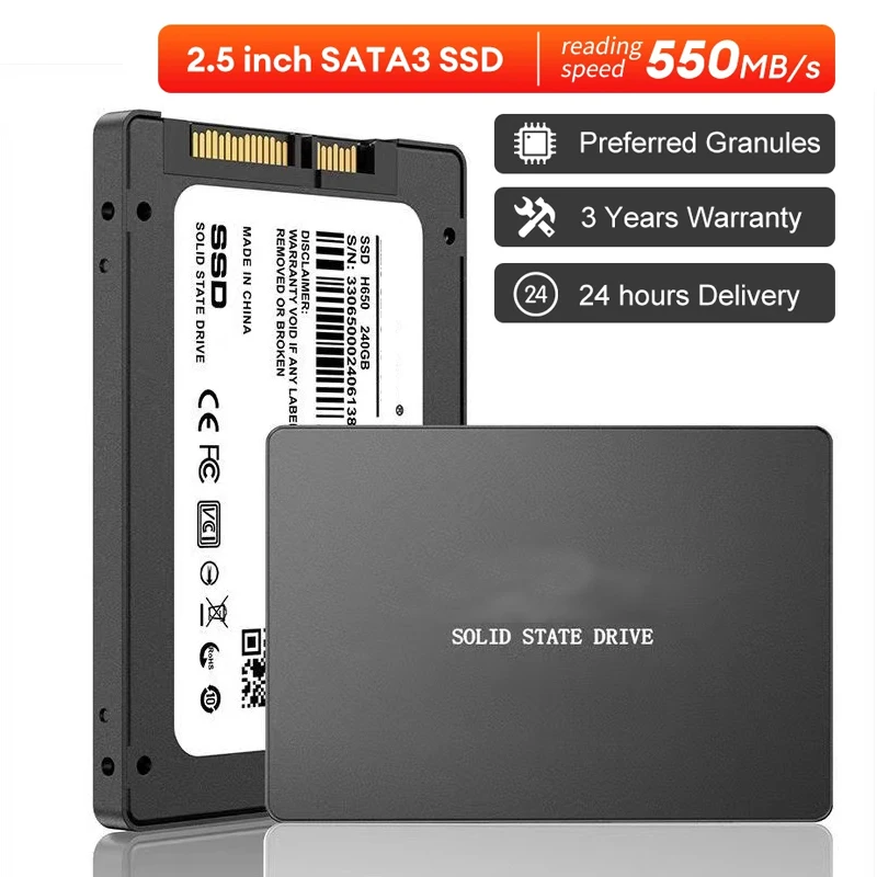 SATA III SSD 1TB 2.5 Inch Internal Hard Drive Disk 128GB 256GB 512GB HDD Solid State Hard Disk Adapter for Laptop Desktop