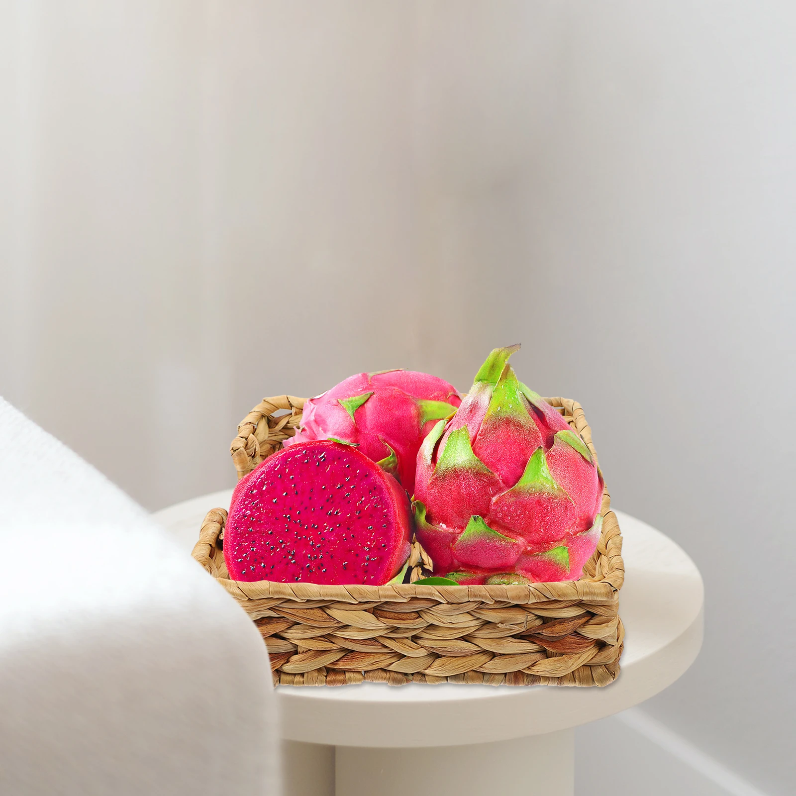 

Straw Storage Basket Large Woven Decorative Square Bins Tissue Books Magazines Towels Handcrafted Indoor Outdoor Storage