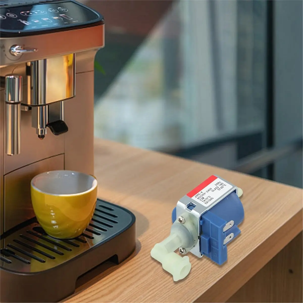 (LBER) 220V-240V 50Hz22WCoffee Machine Water Pump for Espresso Machine Replacement Part,High-Pressure Low-Flow Pump Compatible