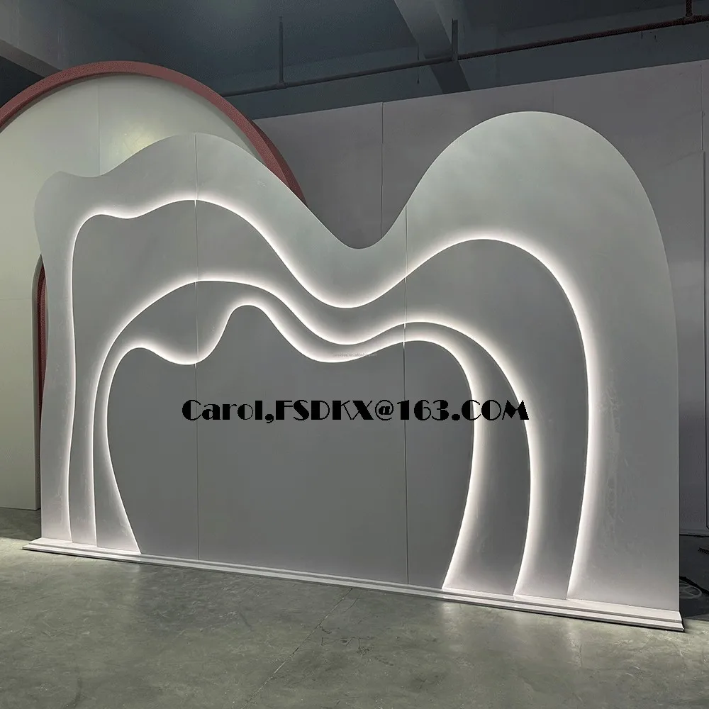 

Customized New Model Pvc White Background Photography Wedding Stage Backdrop for Party Decoration
