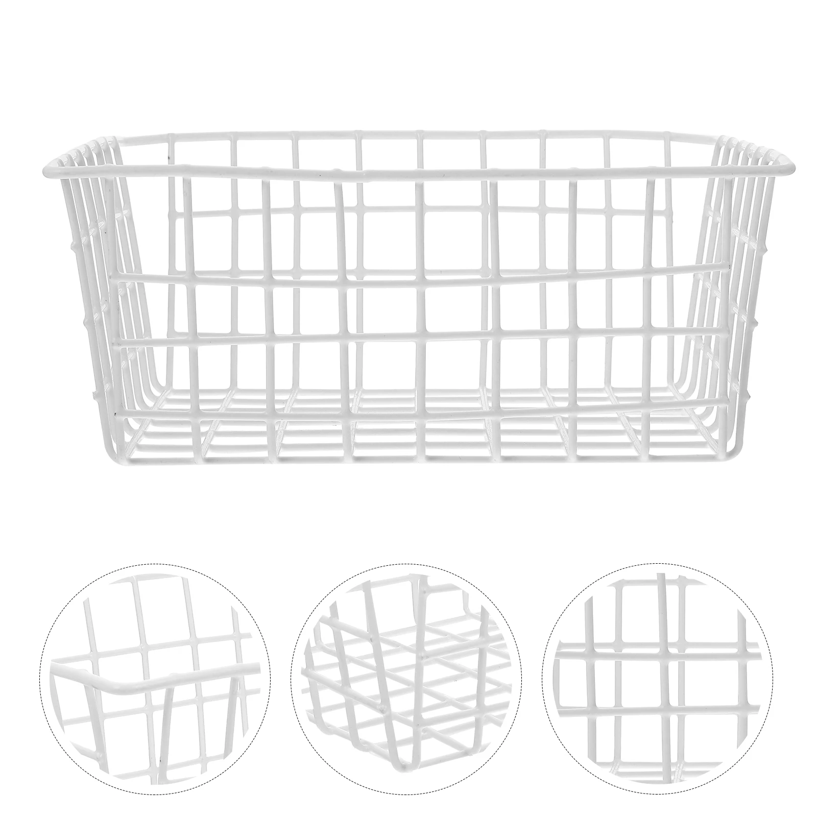 

Freezer Food Storage Basket Refrigerator Organizer Wire Chest Container Fruit Vegetable Keeper Kitchen Storage Bin Light