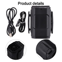 Hands Rechargeable Waist Clip Fan with 6000mAh Battery 100 Speeds and LED Light for Outdoor Cooling and Device Charging