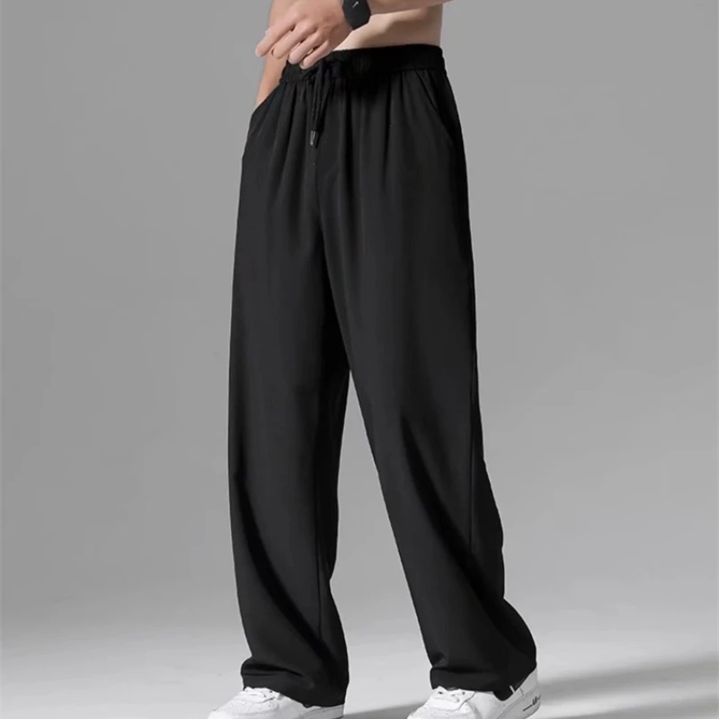 Casual Pants Men Ulzzang Baggy Summer Breathable New Arrival Popular Trendy All-match Simple High Street Teens Cozy Male Trouser