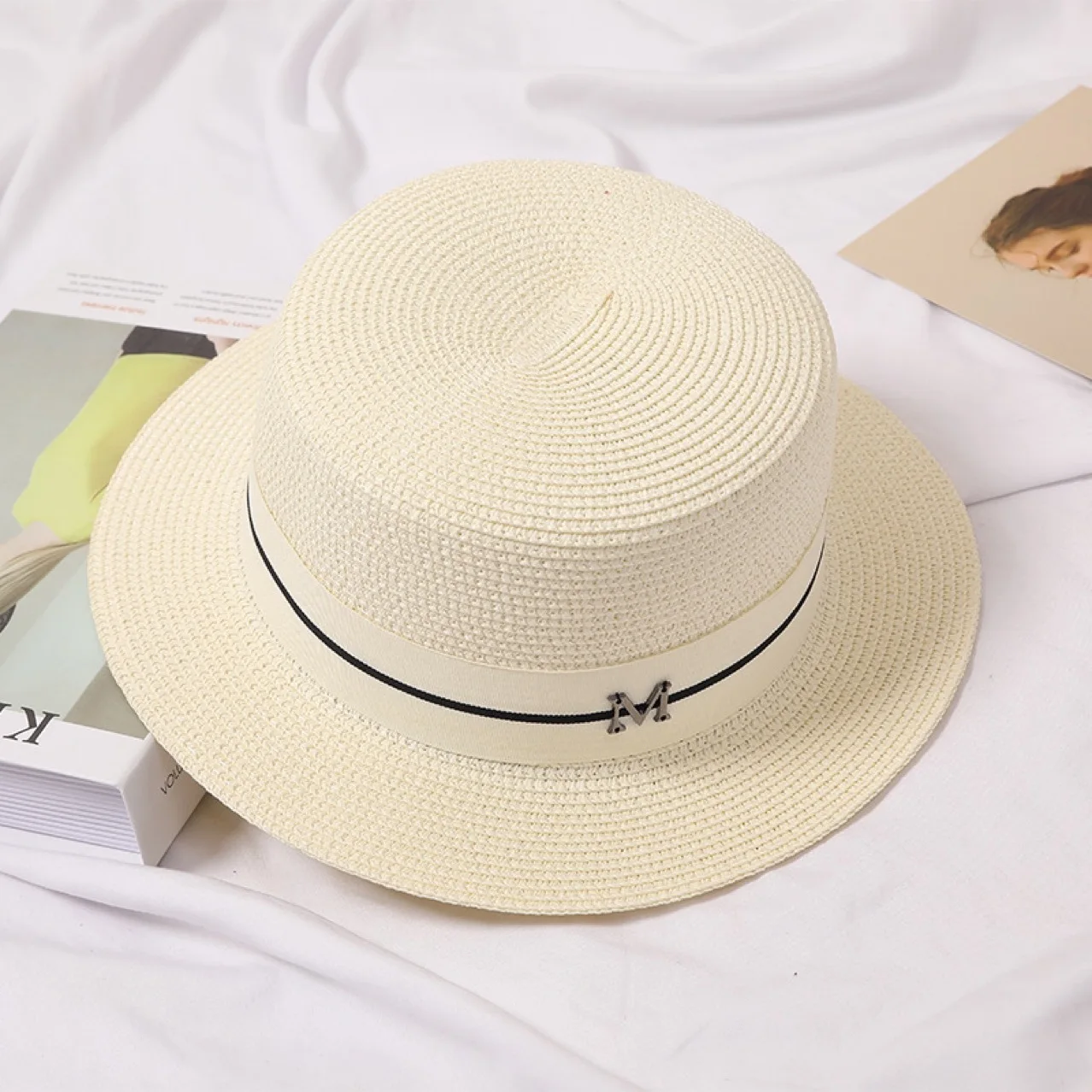 New Summer Straw Hats Woman Panama Travel Beach Sun Hat Women Elegant Luxury Jazz Hat