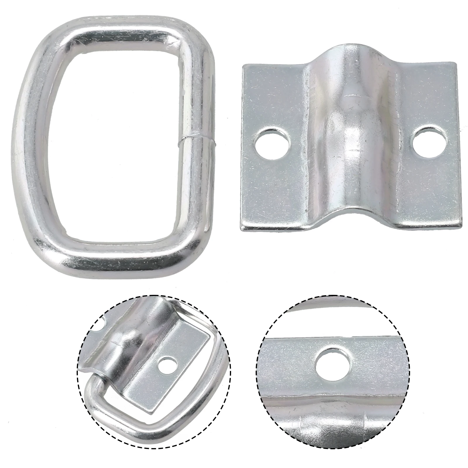 D Rings Hook 7mm Car Tie Down Hooks Load Anchor Trailer Forged Lashing Truck Accessories Universal