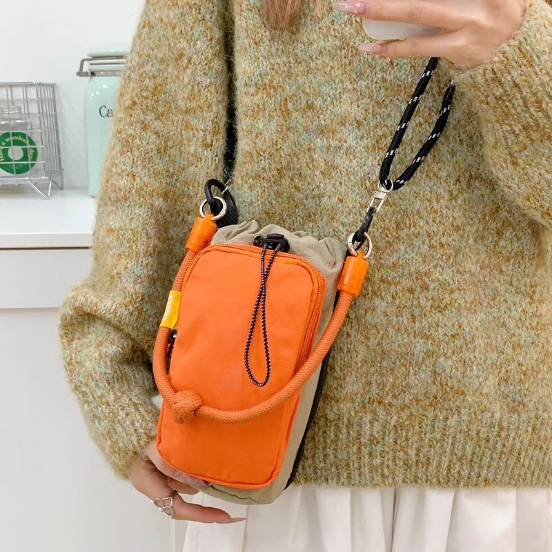 

Small Casual Mini Bag Women Lightweight Nylon Crossbody Shoulder Bag with Color Block Design for Phone