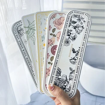 규조토 흡수성 패드, 규조토 컵 받침, 비누 접시, 데스크탑 매트 트레이, 욕실 다이닝 룸, 꽃 패턴 매트