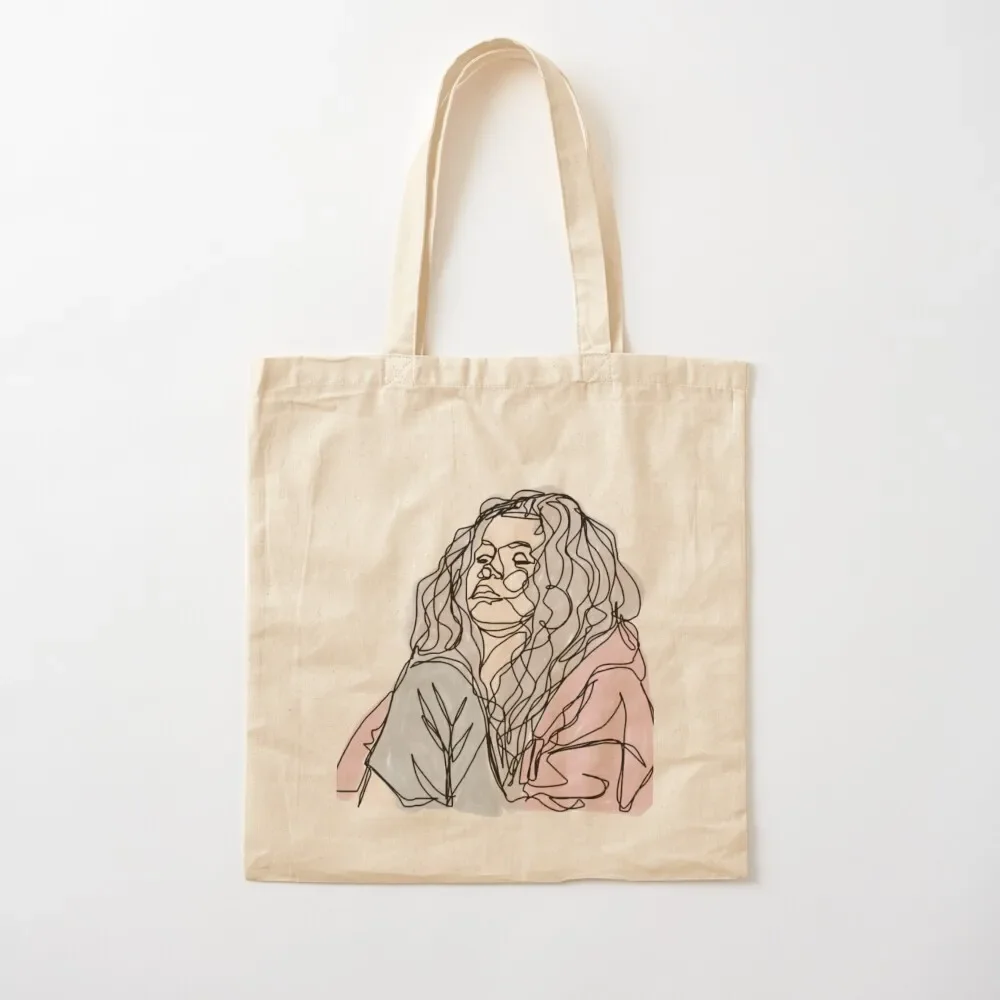 

Rue - continuous line work - Euphoria Tote Bag shopping bags foldable Portable shopping bag reusable grocery bags Cloth bags