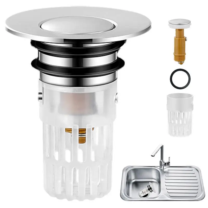 Multi-Function Pop Up Drain Filter, Anti-entupimento, Rolha de pia do banheiro, Lavatório