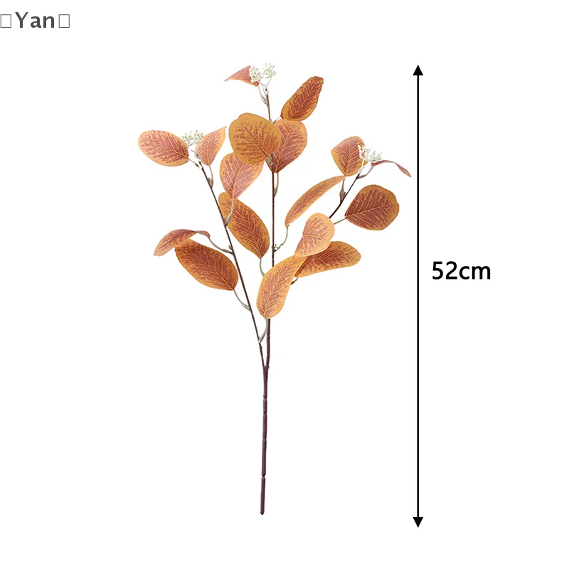 造花ユーカリの葉の枝偽の植物の装飾結婚式のホームフラワーアレンジメントユーカリの装飾