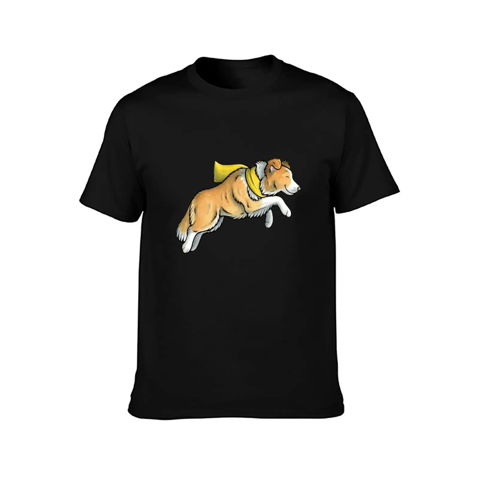 Leaping border collie T-Shirt Holiday Simple Tee Shirt
