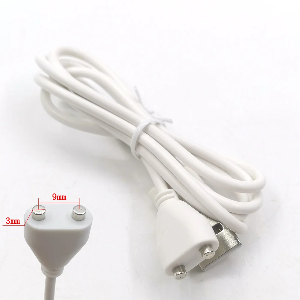 21pcs 2pin 10mm For Rechargeable Adult Toys DC Vibrator Magnetic Cable Cord USB Power Supply Charge connector Cable Sex Products
