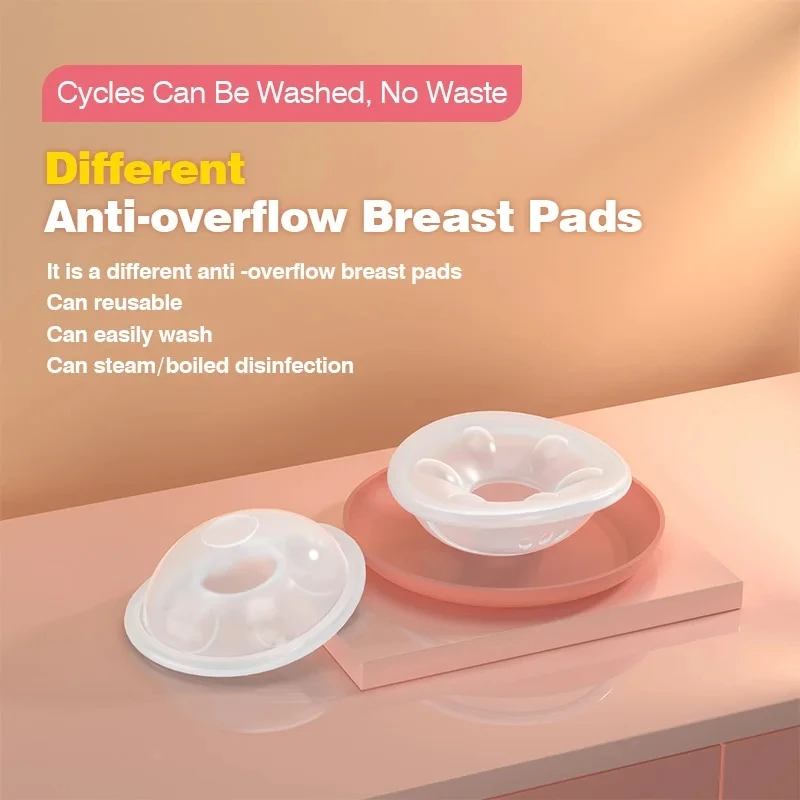 Portable Wearable Breastmilk Collectors BPA Free Shells Milk Collection Cup Reusable & Washable Nursing Pads For Breastfeeding