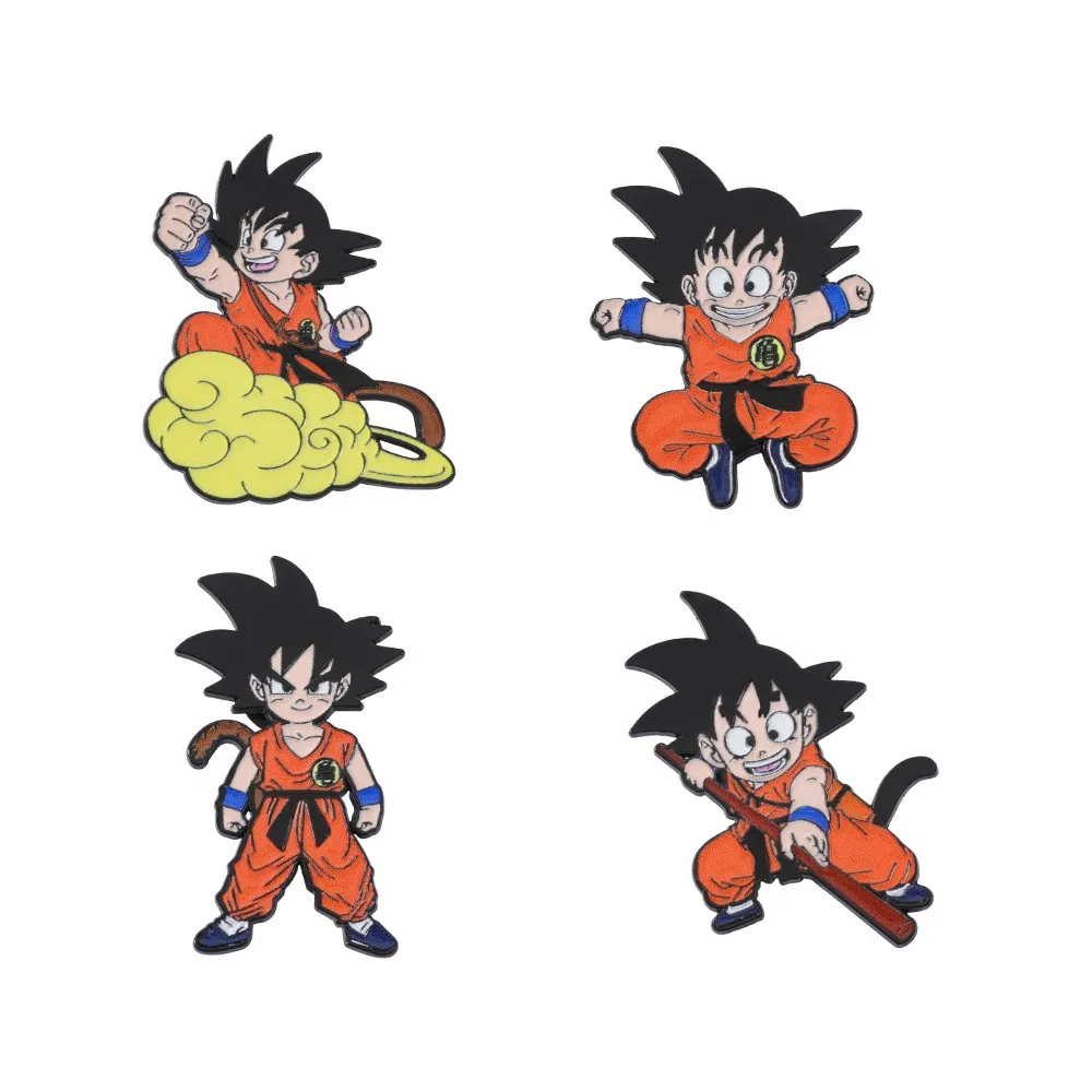 

1 Set Japanese Cartoon Creative Dragon Ball Metal Badge Wukong Somersault Cloud Shaped Alloy Brooch Accessory Pin Decoration