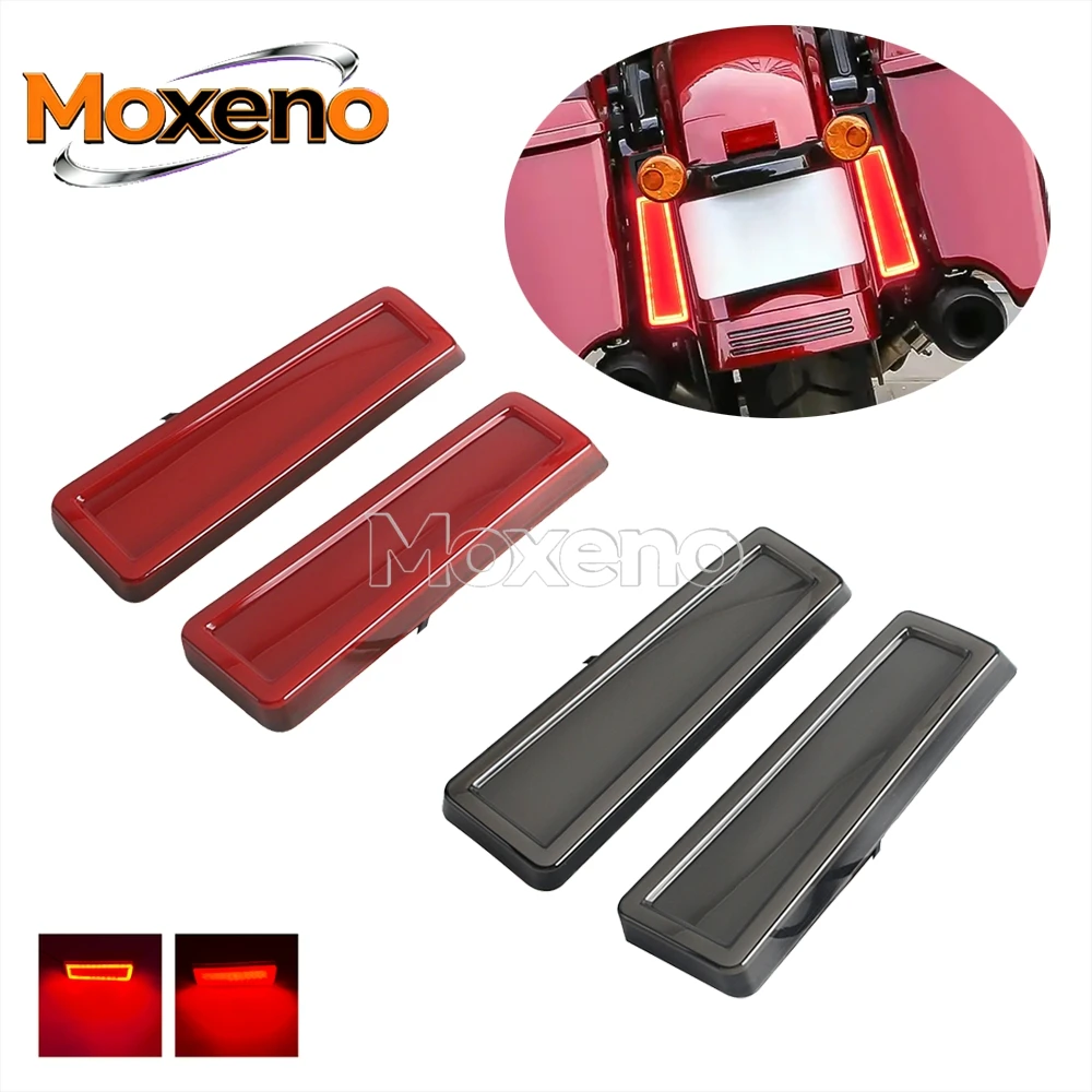 Rear Panel Side Lamp Motorcycle Saddlebag Fender Filler LED Tail Light For Harley  Road Glide FLTRX Street Glide FLHX 2014-2023