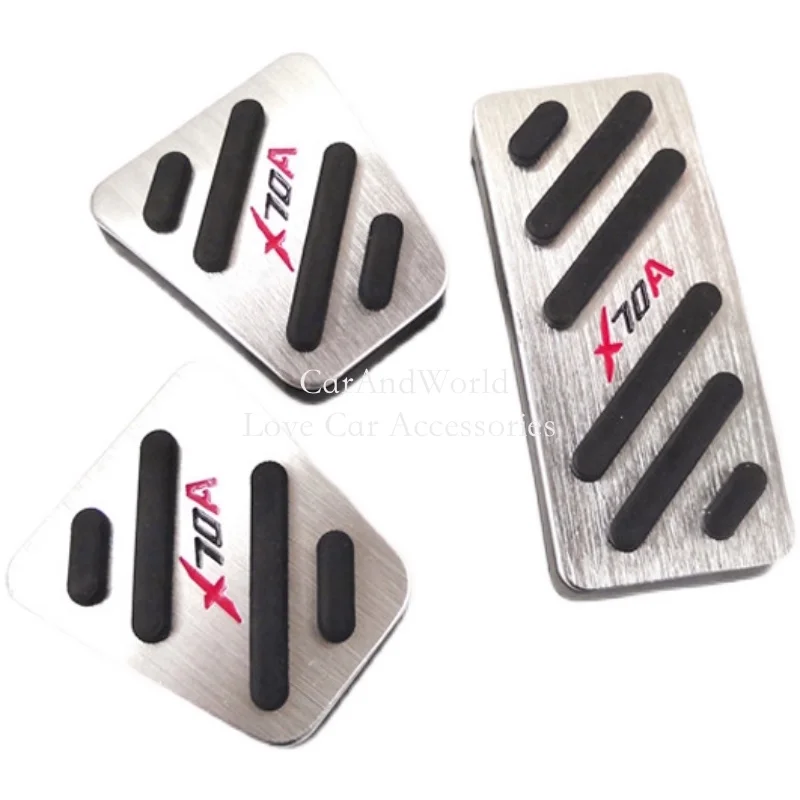 Aluminium Alloy Car MT Foot Rest Pedals Accelerator Gas Pedal Brake Cover Non-slip Pads For CHANGAN X70A 2018-2020