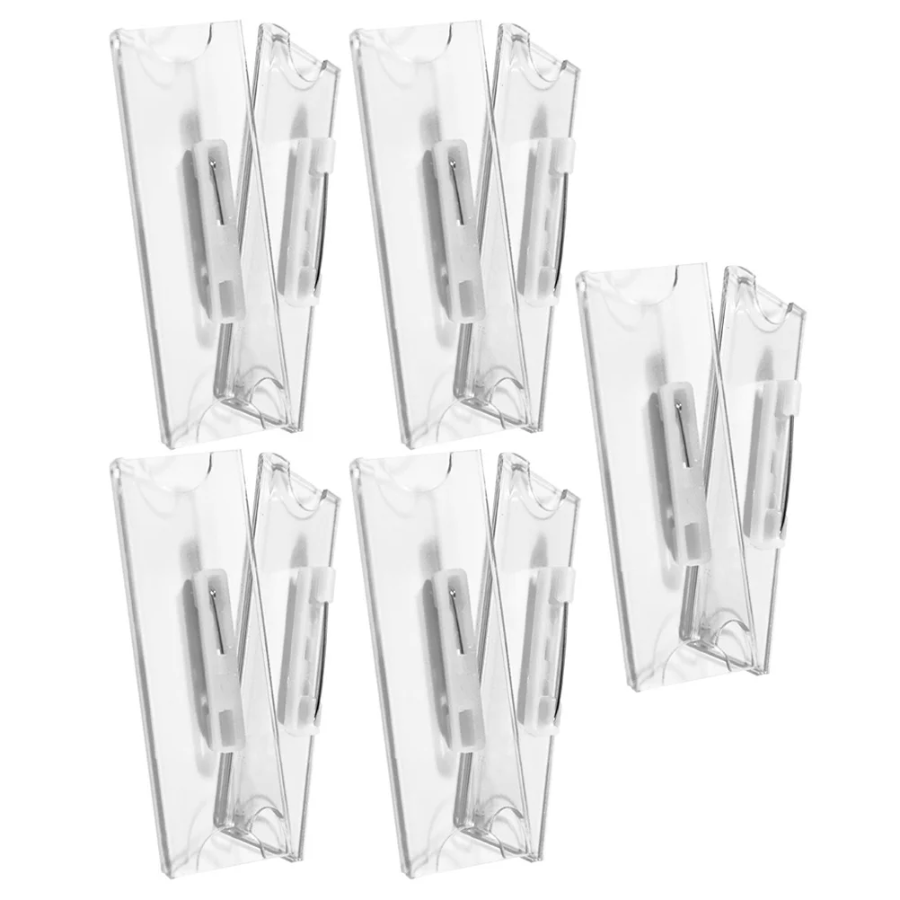 10 Pcs Acrylic Badge Cards Holders for Office Students Permission Identity Name Tag Employee