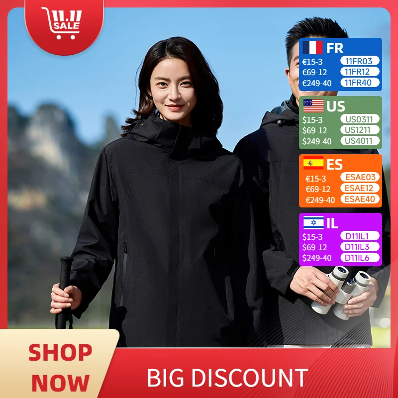 

New Autumn and Winter Jackets, Outdoor Custom Jackets, Unisex Jackets, Windproof, Waterproof and Stain-Proof