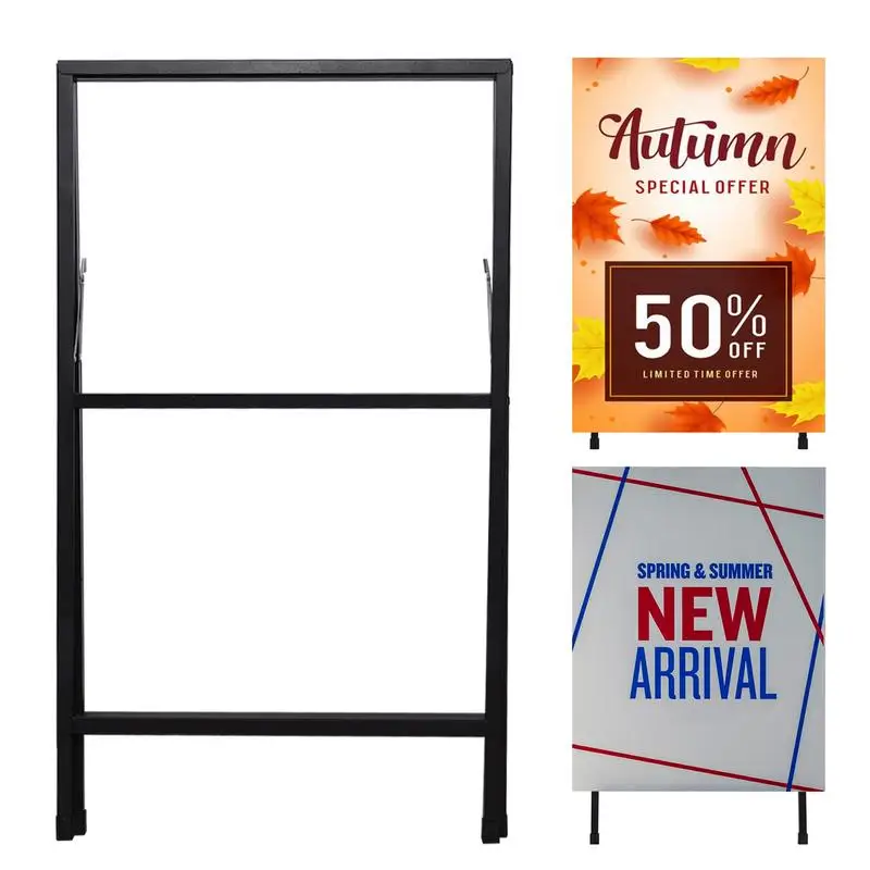 Floor Sign Holder Poster Display Easel Double Sided Metal Sign Stand Pedestal Poster Sign Stand Floor Standing Sign Holder