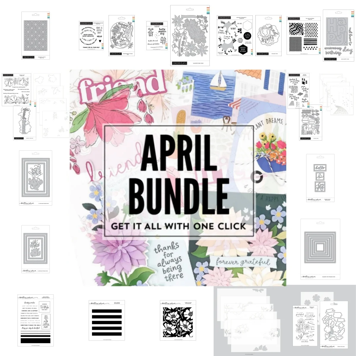 

April 2026 Metal Cutting Dies Clear Stamps Stencil For DIY Scrapbook Craft Decoration Embossing Template Supplies Greeting Card