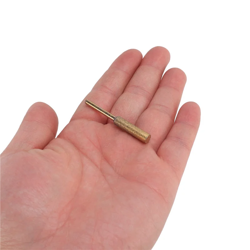 

A02F-36Pcs High Hardness Diamond Chainsaw Sharpener- Titanium Plated Burr Stone File,Diamond Sharpening Wheels Chainsaw File