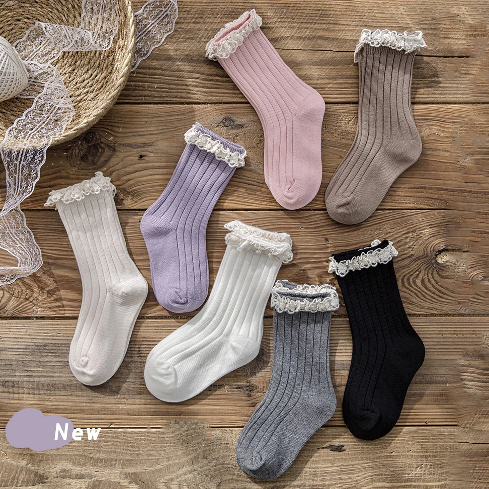 

Детские хлопковые носки с кружевом для маленьких девочек от 3 до 10 лет, носки принцессы с рюшами, носки до щиколотки для маленьких девочек, детские школьные аксессуары