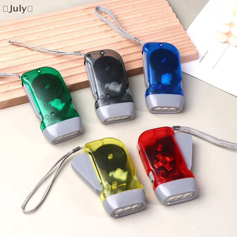 LED มือกดไดนาโม Crank Power Wind Up ไฟฉาย Mini Self Generating ไฟฉาย Camping โคมไฟกลางแจ้ง Home Supplies