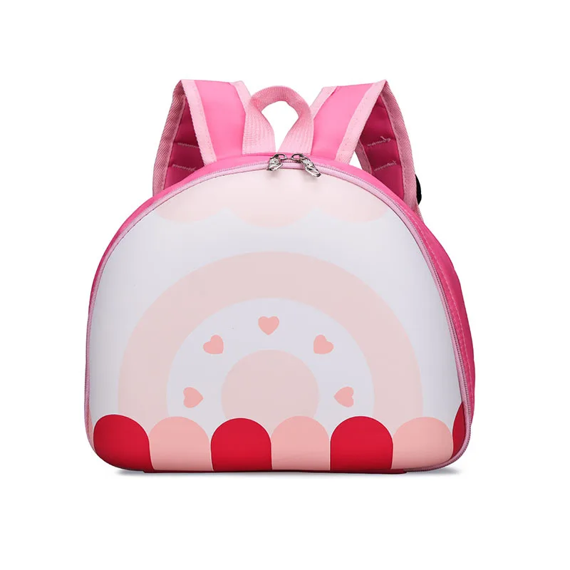 2023 New Korean Version Rainbow Children's Backpack Kindergarten Schoolbag 3-5 Years Old Boys Girls Cute Children Kids Bag