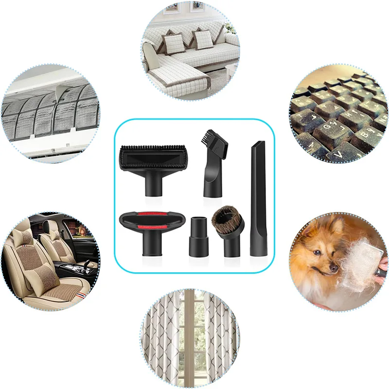 Suitable for replacing the brush head of a 6-in-1 vacuum cleaner with a diameter of 32mm/35mm Accessories Brush Crevice Tool