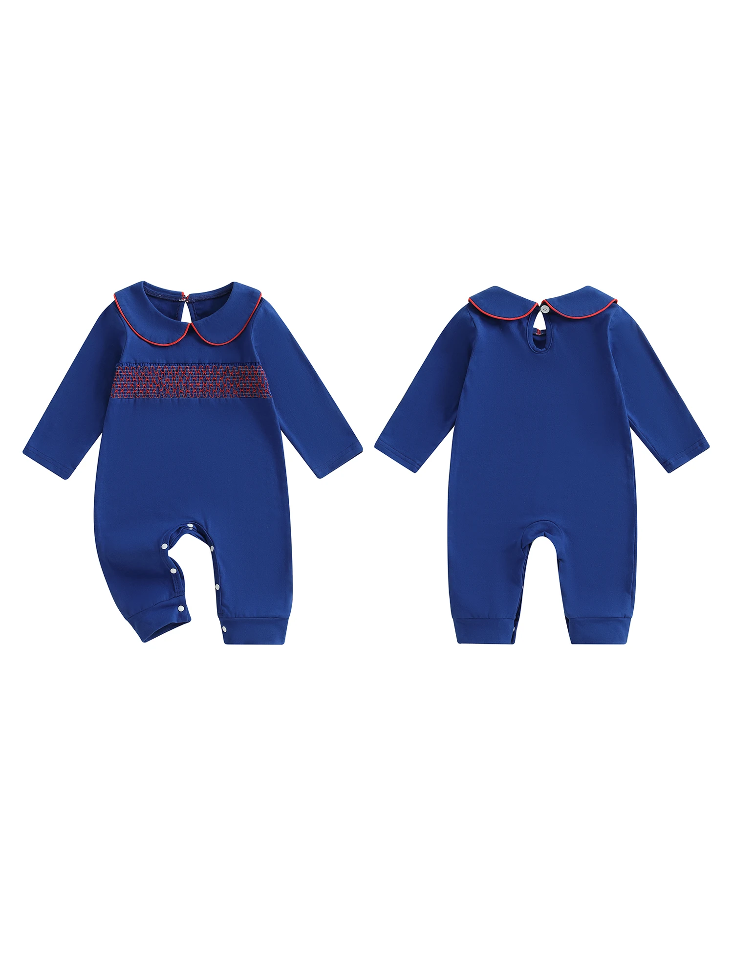 

Trendy Plaid Print Round Neck Romper for Infant Boys and Girls with Stylish Long Sleeves and Jumpsuit Design