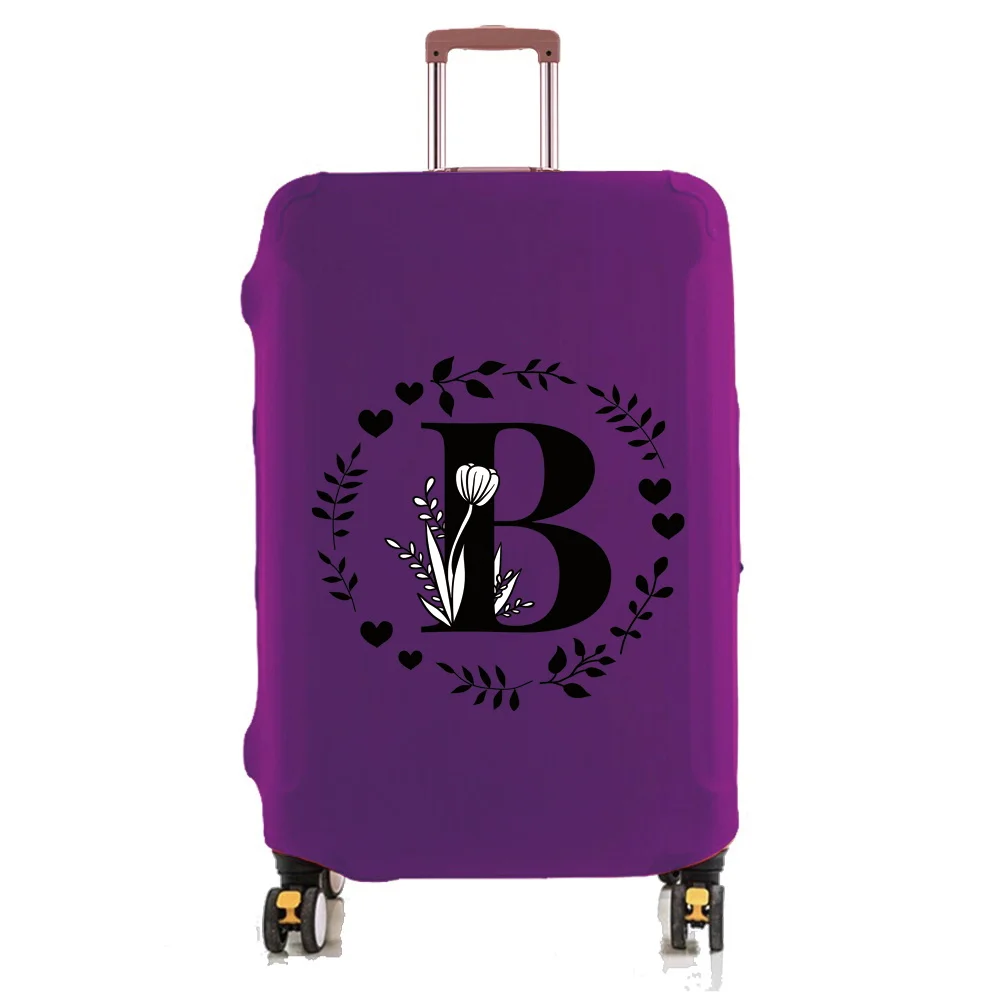 Luggage Cover Travelneedments Purple Luggage Cover Dust Proof Scratch Resistant Reusable Garland Letter Printing Series