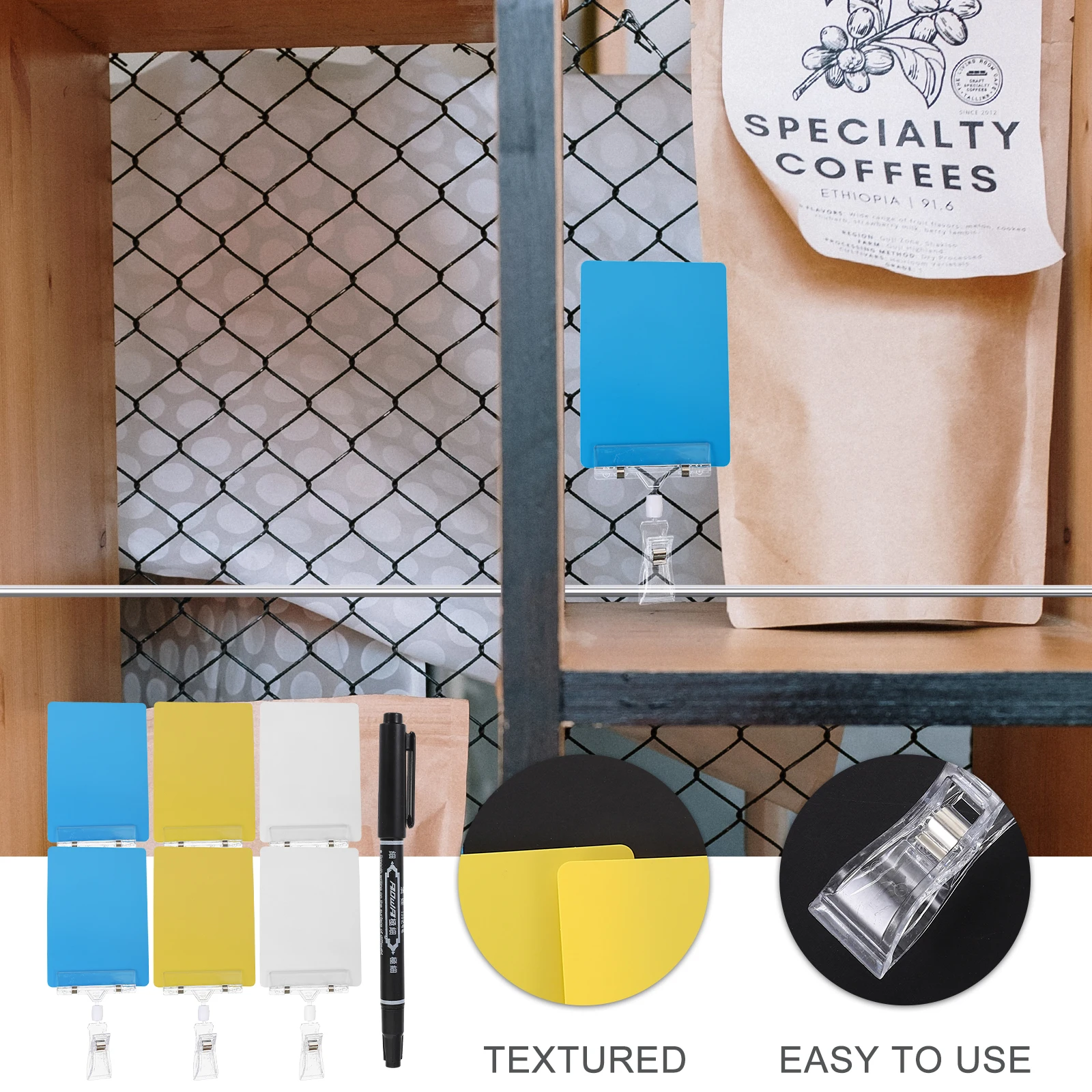 

PVC Writable Price Tags Supermarket Retail Store Adjustable Height Sign St Display Accessories Clip Holder Menu Signs Store